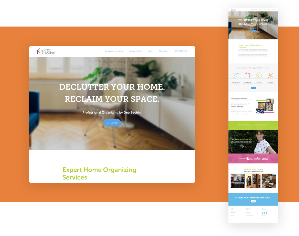 Tidying up a home organizer’s brand Order In The House Goodness
